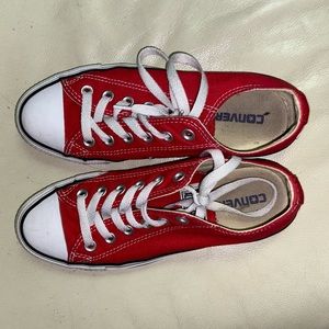 Red Converse Low Top Sneakers